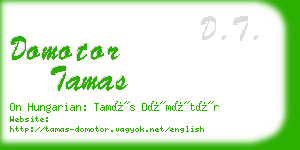 domotor tamas business card